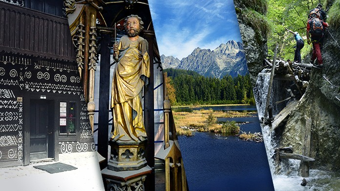 Koláž z nových divov Slovenska.