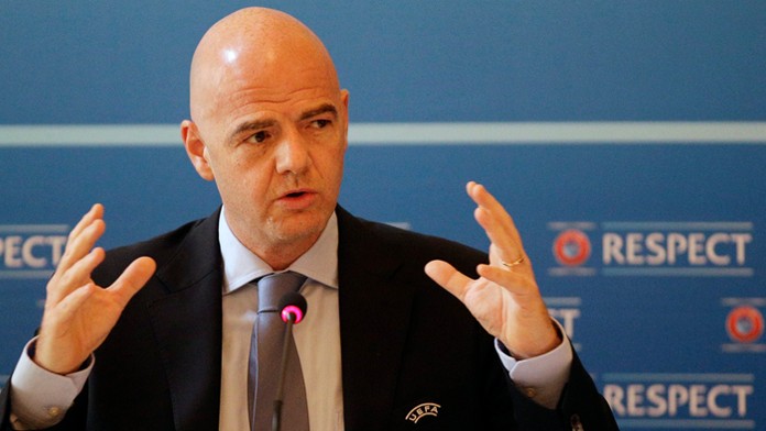 Generálny sekretár Európskej futbalovej únie (UEFA) Gianni Infantino.