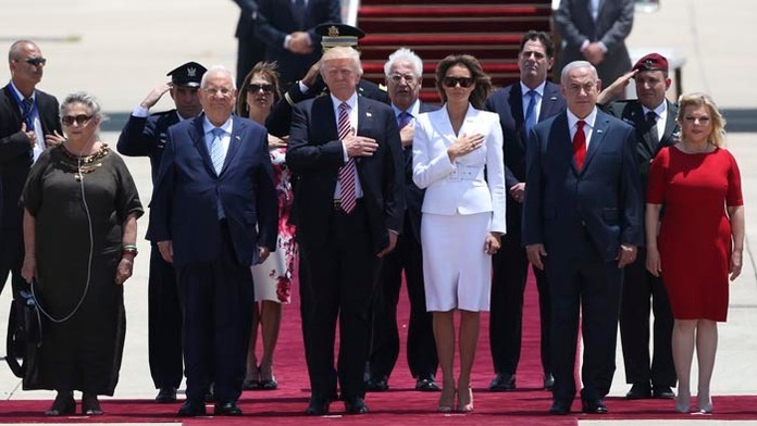 Trump pricestoval do Izraela.