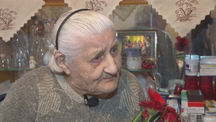 Mária Čeremugová -107-ročná oslávenkyňa.