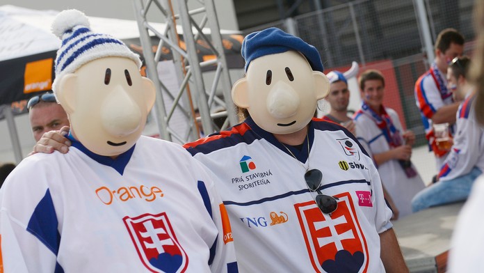 Slovenskí fanúšikovia.