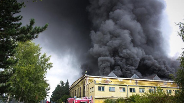 Požiar v Dubnici nad Váhom.