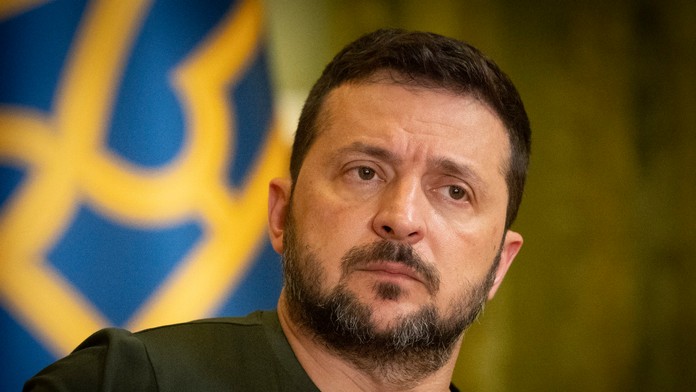 Na snímke ukrajinský prezident Volodymyr Zelenskyj.