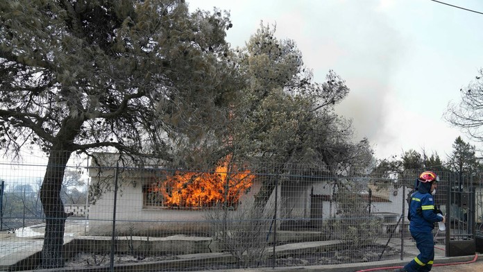 Lesné požiare v Grécku