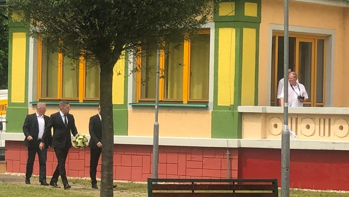 Bohumil Hanzel so svojou manželkou.