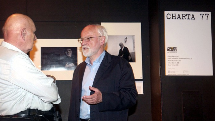 Archívna snímka z výstavy venovaná Charte 77.