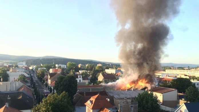 Veľký požiar v Piešťanoch