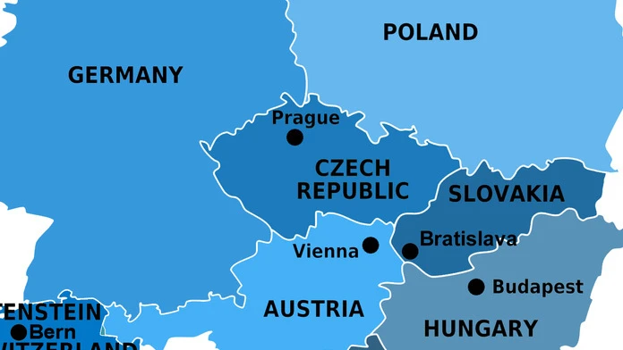 Mapa strednej Európy