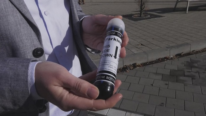 Senzor pod parkoviskom v Žiari nad Hronom.