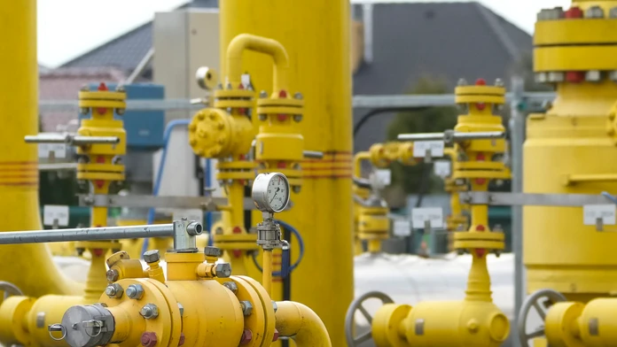 Plynová stanica spoločnosti Gaz-System v poľskej obci Rembelszczyzna.