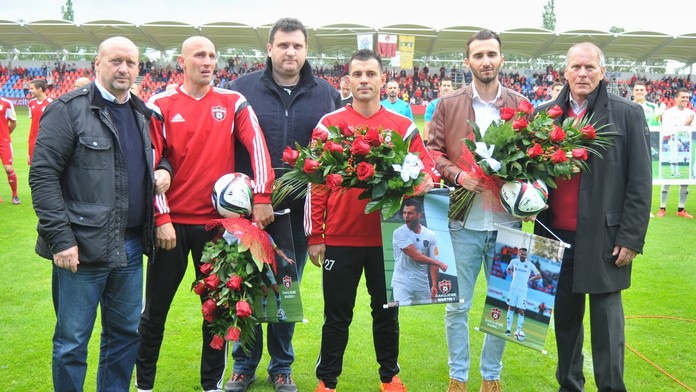 Zľava Vladimír Poór, Marek Janečka, Viktor Blažek, Martin Vyskočil, Kamil Kuzma a Dušan Keketi.