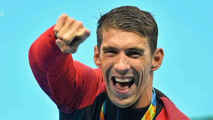 Michael Phelps sa raduje zo zlatej medaily na OH v Riu