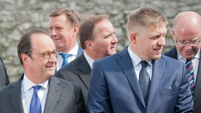Premiér Robert Fico a francúzsky prezident Francois Hollande
