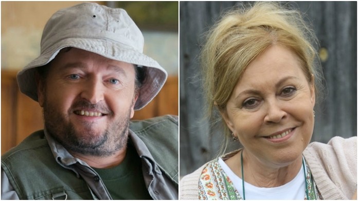 Peter Sklár so seriálovou sestrou Martou Sládečkovou