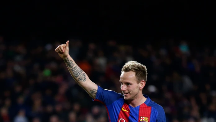 Ivan Rakitič oslavuje gól v zápase s Celtou Vigo.