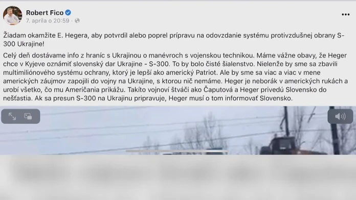 Robert Fico môže mať problémy kvôli zverejneniu videa presunu S-300 na Ukrajinu. Polícia už koná