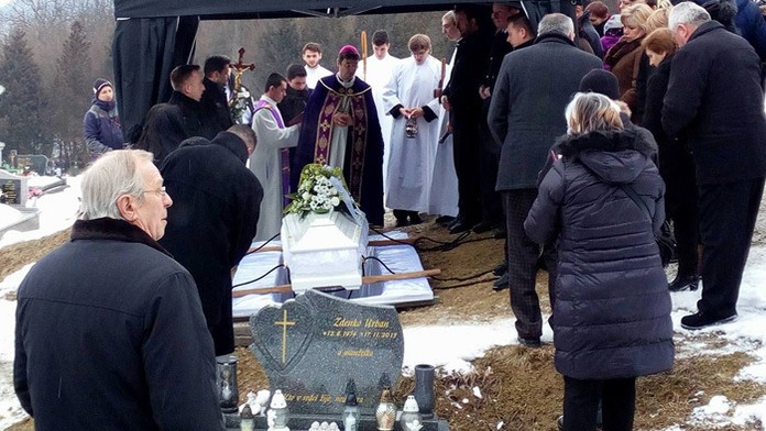 Pohreb zavraždenej Martiny Kušnírovej v obci Gregorovce.