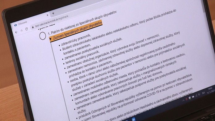 Postup pri registrácii na očkovanie.