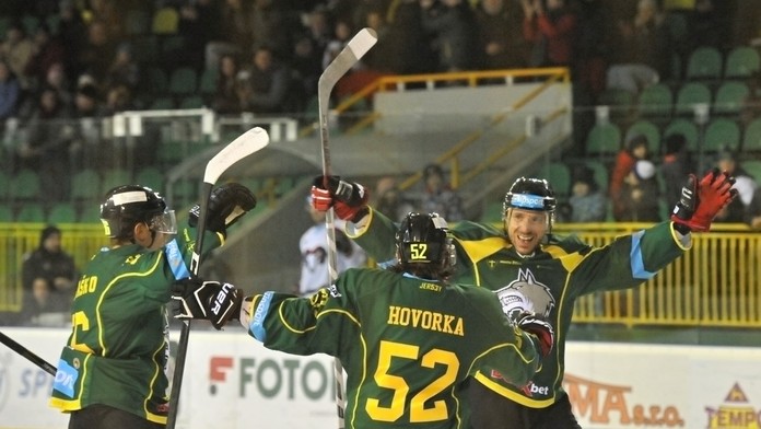 Hráči MsHK Žilina na archívnej snímke.