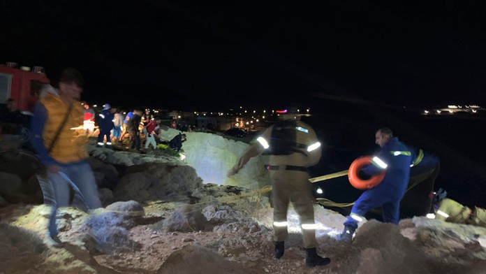 Záchranná operácia pri gréckom ostrove Kythéra.