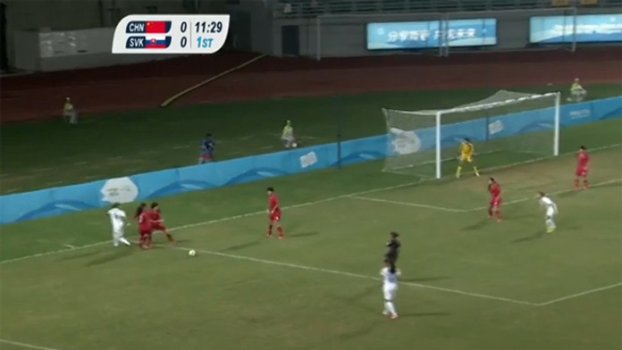 Ženský futbal SR - Čína na na II. olympijských hrách mládeže v Nankingu.