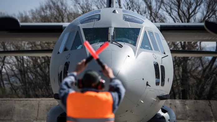 Druhé nové viacúčelové transportné lietadlo C-27J Spartan.