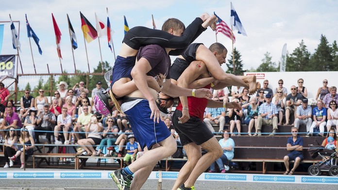 Súťaž v nosení žien vo Fínsku.