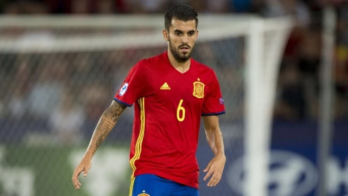 Dani Ceballos počas finálového zápasu ME U21 Španielsko - Nemecko.