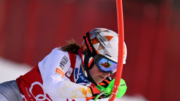 Slovenka Petra Vlhová počas 1. kola slalomu Svetového pohára alpských lyžiarok vo švédskom Are.