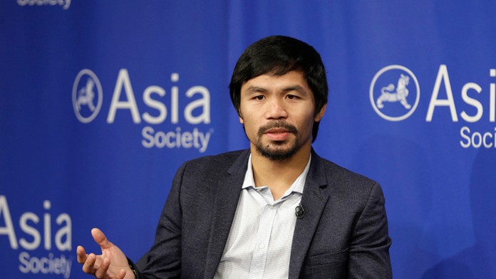 Na archívnej snímke z 12. októbra 2015 filipínsky boxer Manny Pacquiao. 