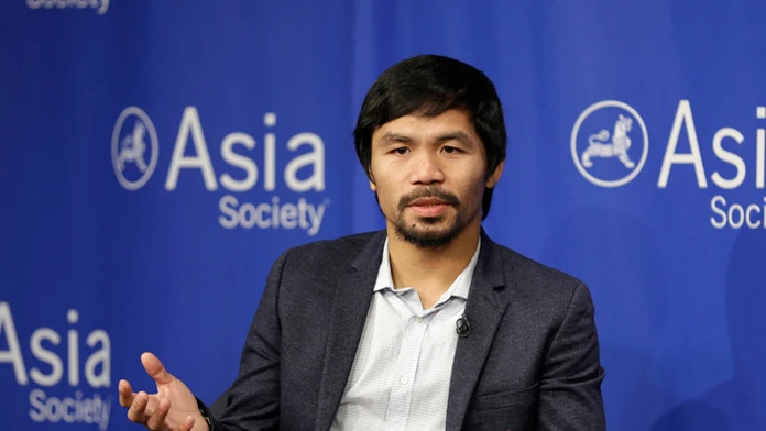 Na archívnej snímke z 12. októbra 2015 filipínsky boxer Manny Pacquiao. 