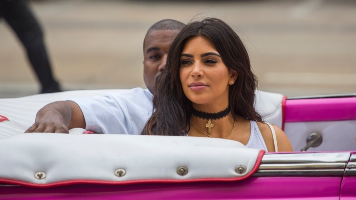 Kim Kardashian s manželom Kanye Westom. 