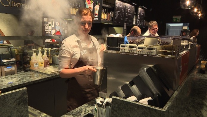 Starbucks v Bratislave.
