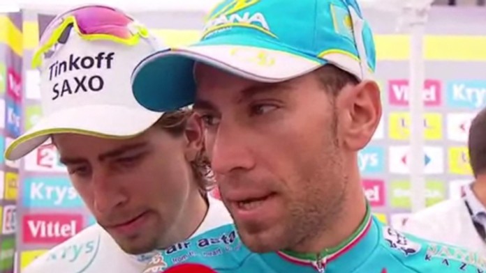 Peter Sagan a  Vincenzo Nibali.