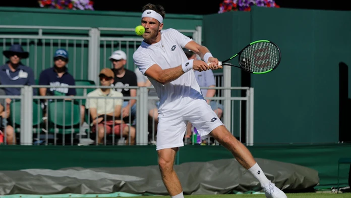 Norbert Gombos na Wimbledone.
