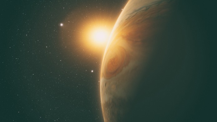 Jupiter a jeho najväčšie mesiace.