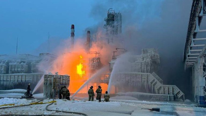 Ruské úrady hlásia požiar plynového terminálu pri Petrohrade