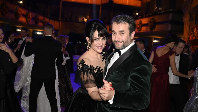 Andrea Cocherová, riaditeľka dobročinného Plesu v opere s manželom Ivanom Golianom.