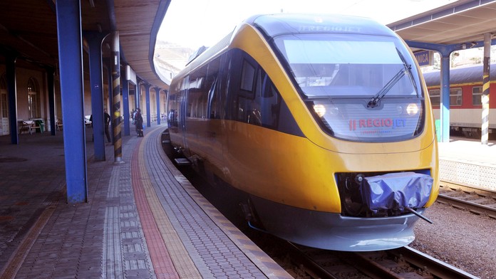 Vlak RegioJetu.