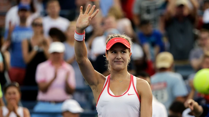 Spokojná Eugenie Bouchardová po víťazstve nad Dominikou Cibulkovou v treťom kole US Open.