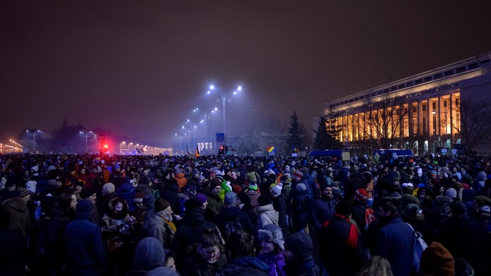 Protesty v Rumunsku.