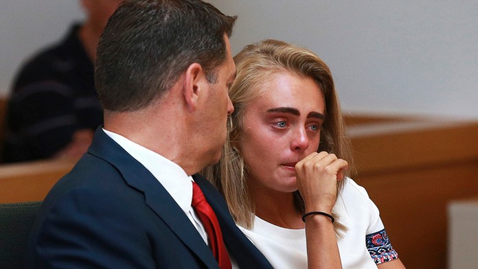 Michelle Carter na súde.