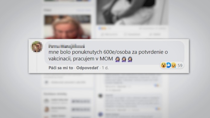 Ľudia ponúkajú za potvrdenie o očkovaní aj finančné odmeny