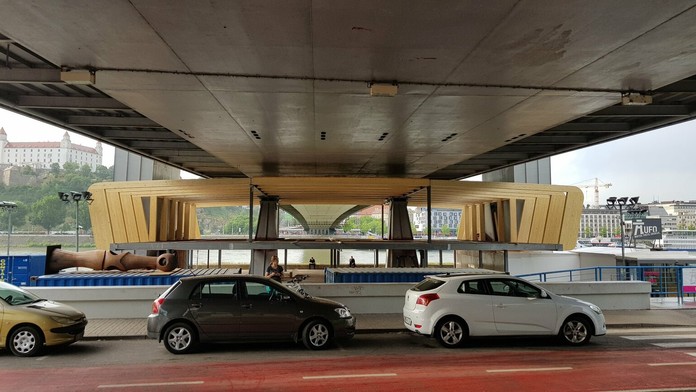 Takto vyzerá stavba pod bratislavským Mostom SNP. 