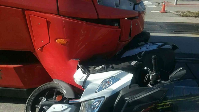 Nehoda motocykla.