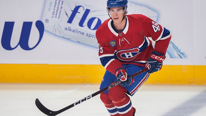 Slovenský hokejista Filip Mešár z Montrealu Canadiens.