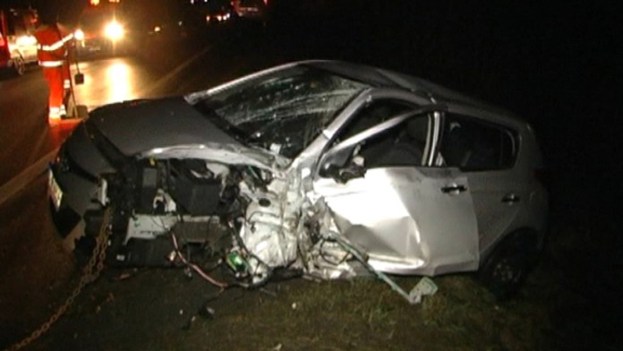 Auto vodiča, ktorý spôsobil hromadnú nehodu pri Zvolene.