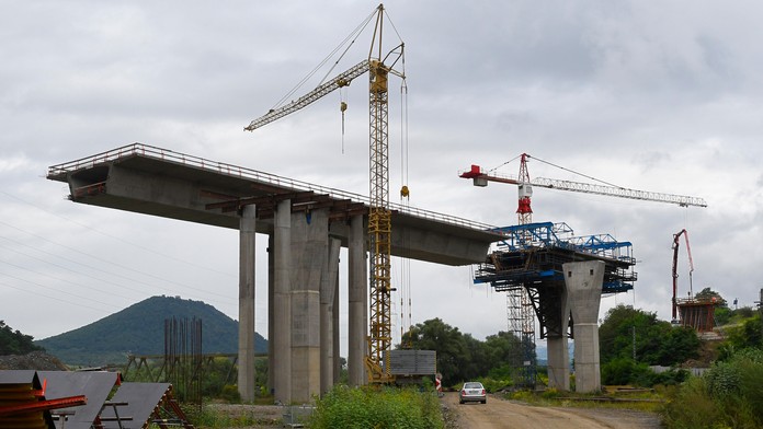 Rozostavaná stavba I. etapy R4 Prešov – severný obchvat.