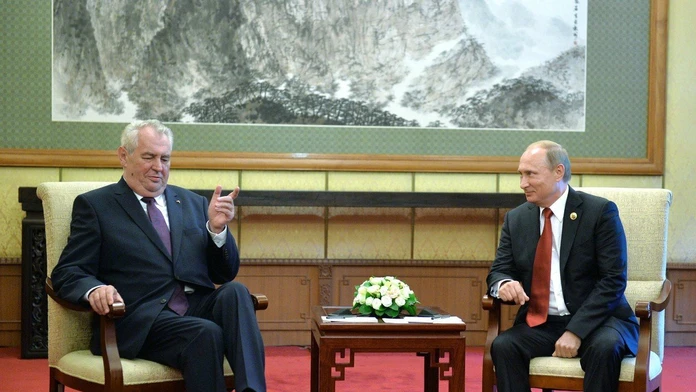 Stretnutie Miloša Zemana s Vladimirom Putinom.