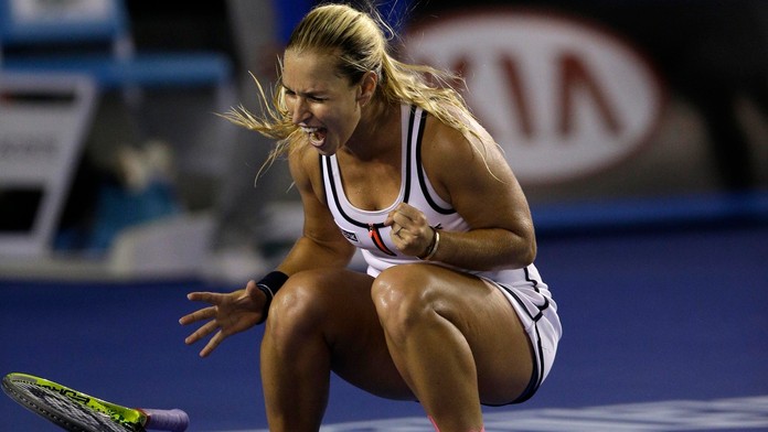 Dominika po zápase neskrývala radosť.